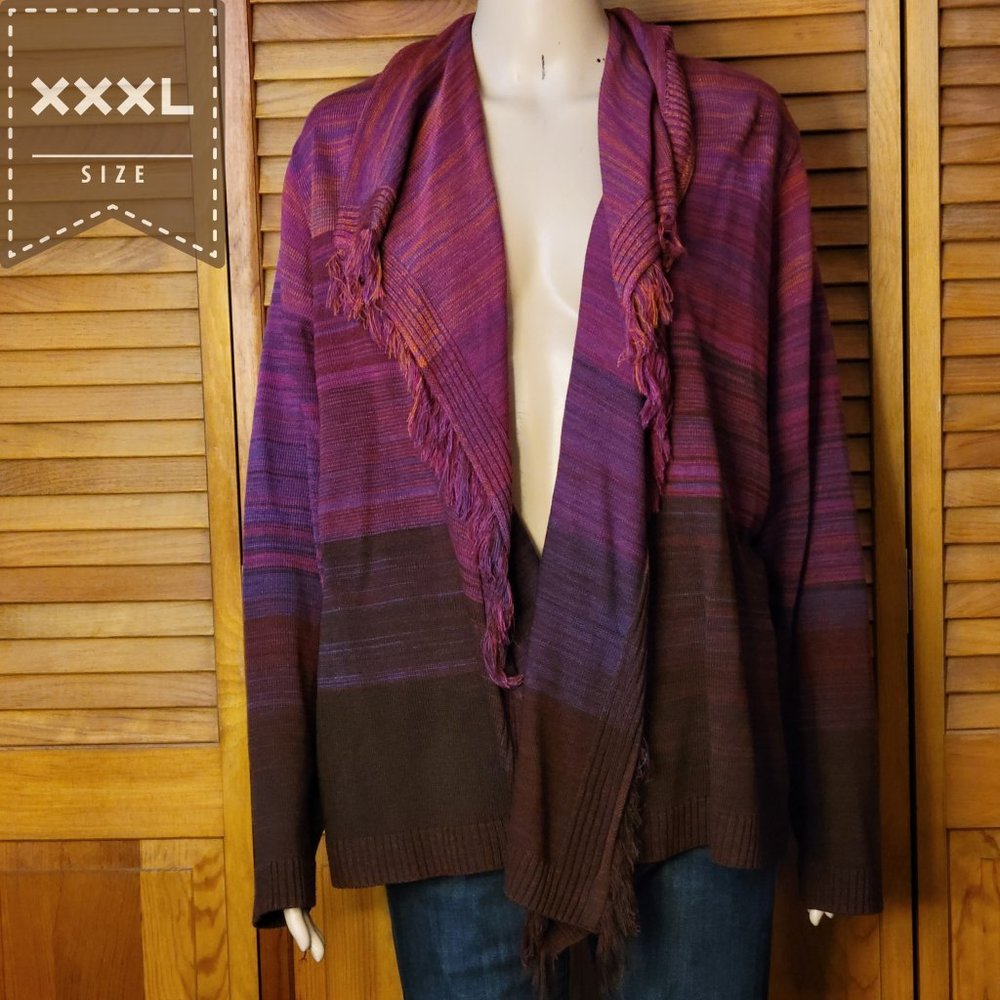 Ruby Rd. Ombre Pinks and Reds Sweater